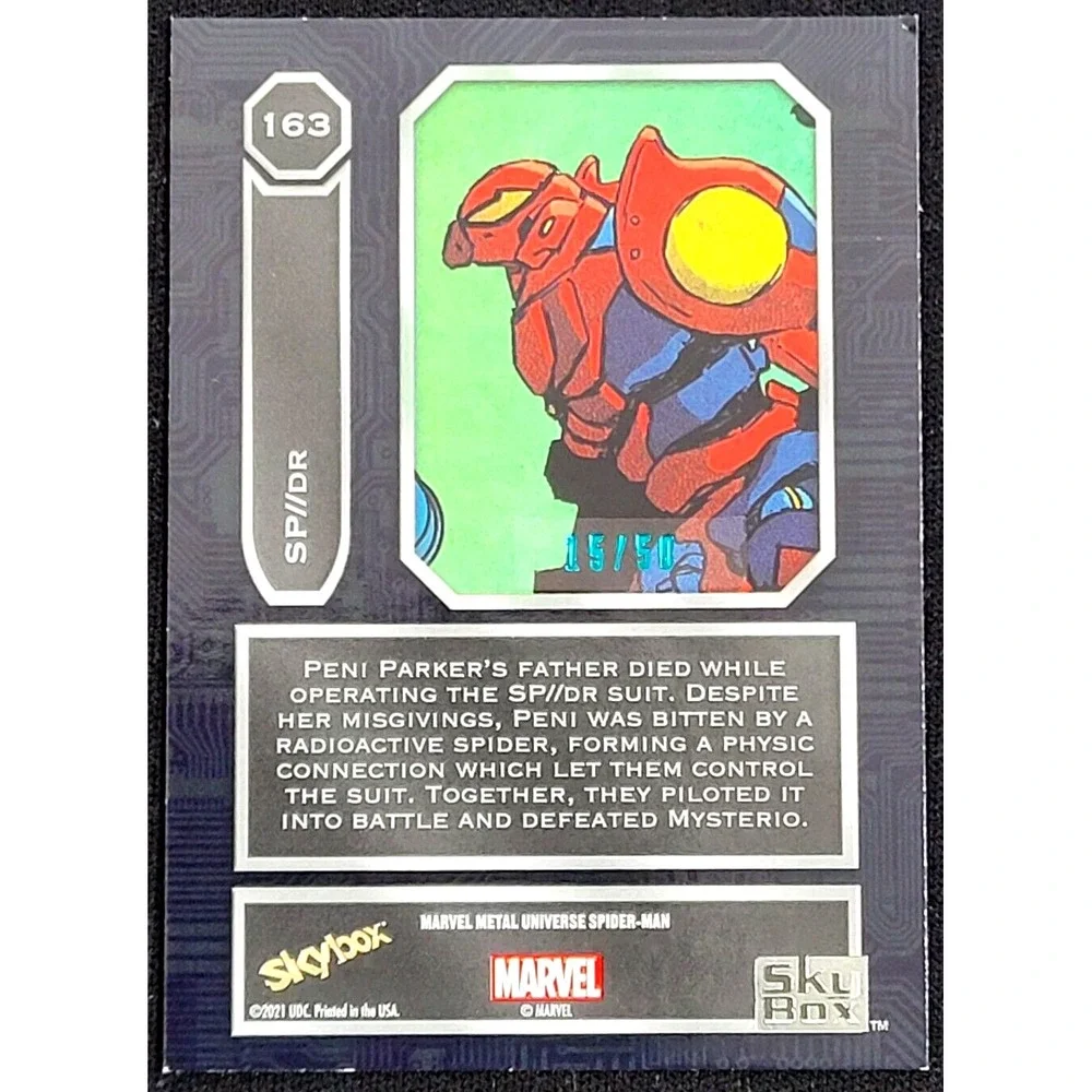 UPPER DECK MARVEL METAL UNIVERSE SPIDER-MAN‎ SP DR TURQUOIUSE #D 15/50
